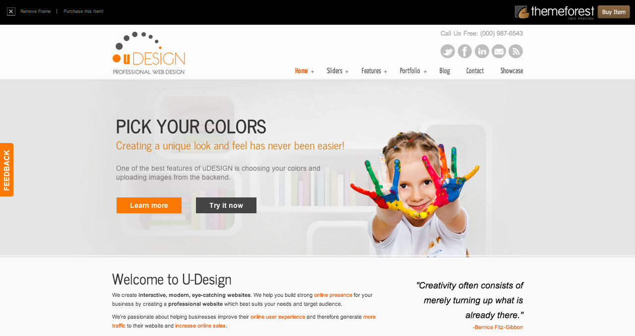 U Design Theme - Best WordPress Themes 2013